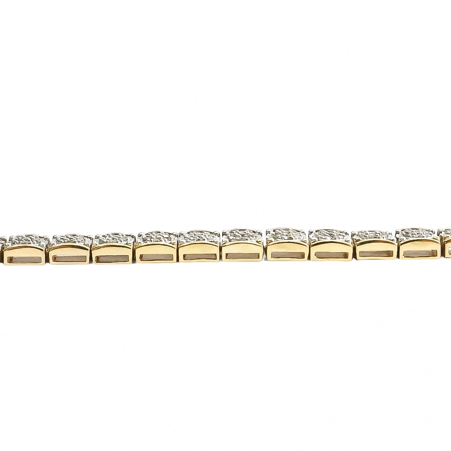 YELLOW GOLD NATURAL DIAMOND MEN BRACELET