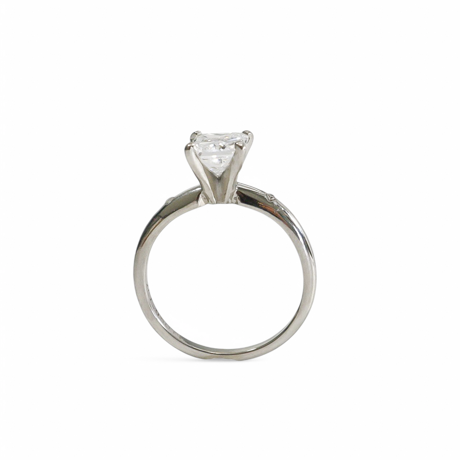 PLATINUM NATURAL DIAMOND ENGAGEMENT RING