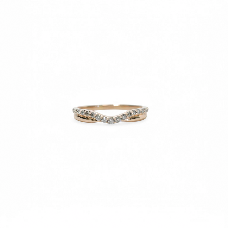 ROSE GOLD NATURAL DIAMOND LADY'S RING SET