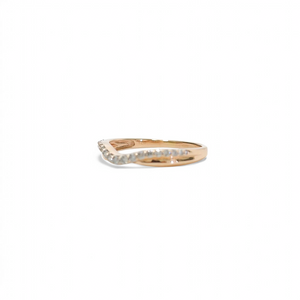 ROSE GOLD NATURAL DIAMOND LADY'S RING SET
