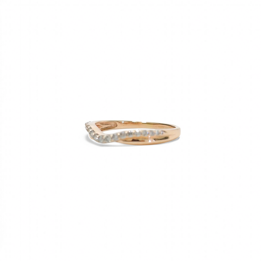 ROSE GOLD NATURAL DIAMOND LADY'S RING SET