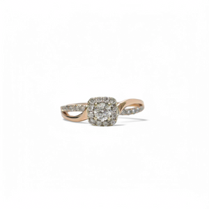 ROSE GOLD NATURAL DIAMOND LADY'S RING SET