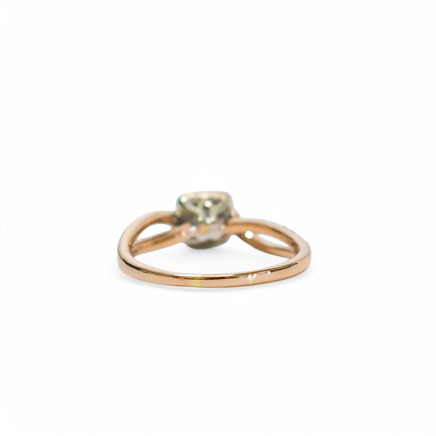 ROSE GOLD NATURAL DIAMOND LADY'S RING SET