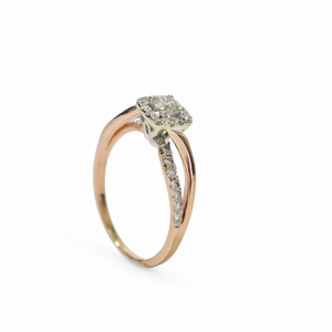 ROSE GOLD NATURAL DIAMOND LADY'S RING SET