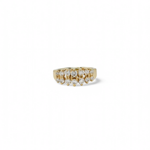 YELLOW GOLD LADY'S NATURAL DIAMOND RING