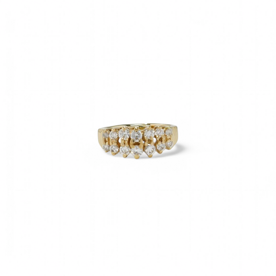 YELLOW GOLD LADY'S NATURAL DIAMOND RING