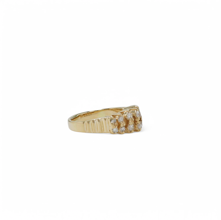 YELLOW GOLD LADY'S NATURAL DIAMOND RING