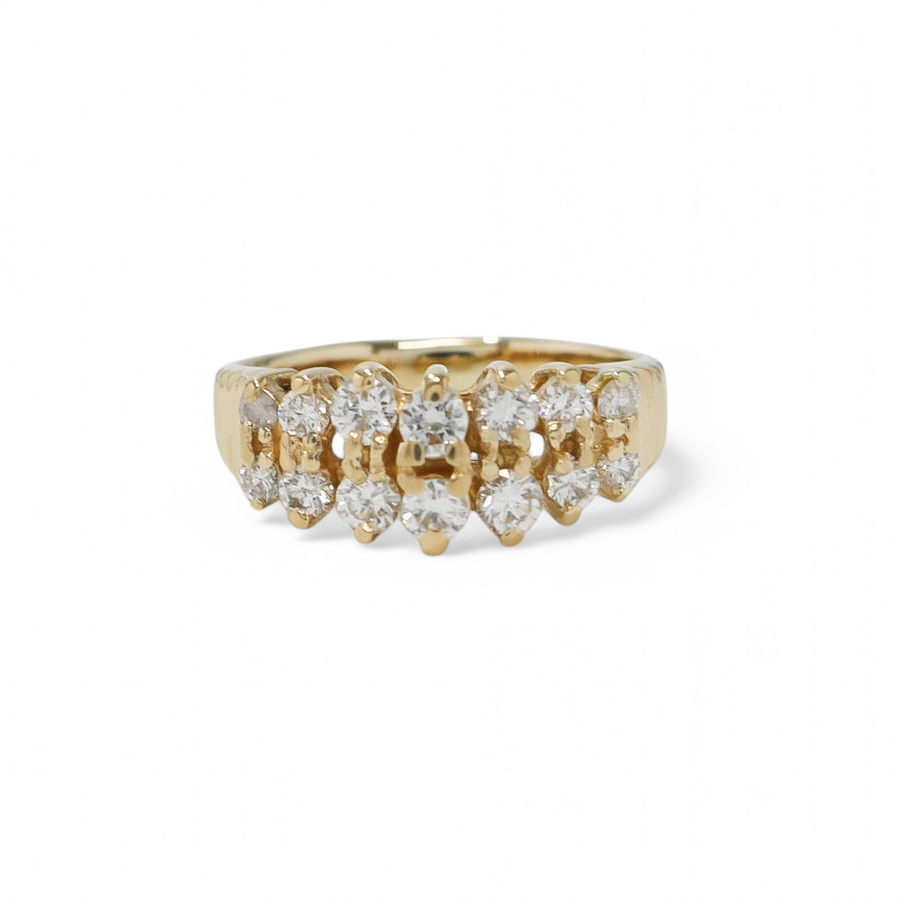 YELLOW GOLD LADY'S NATURAL DIAMOND RING