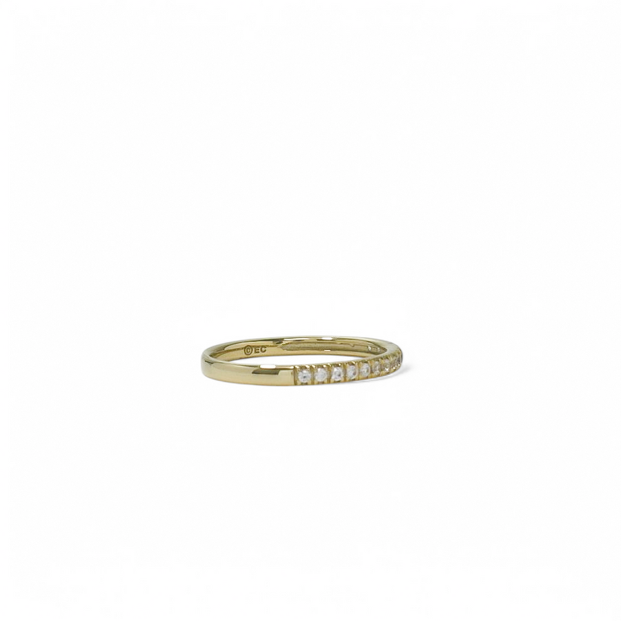 YELLOW GOLD CUBIC ZIRCONIA LADY'S RING