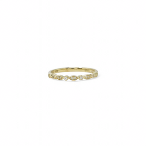YELLOW GOLD CUBIC ZIRCONIA LADY'S BAND