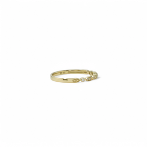YELLOW GOLD CUBIC ZIRCONIA LADY'S BAND