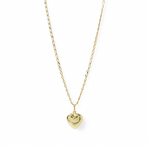 YELLOW GOLD HEART PENDANT WITH GOLD NECKLACE