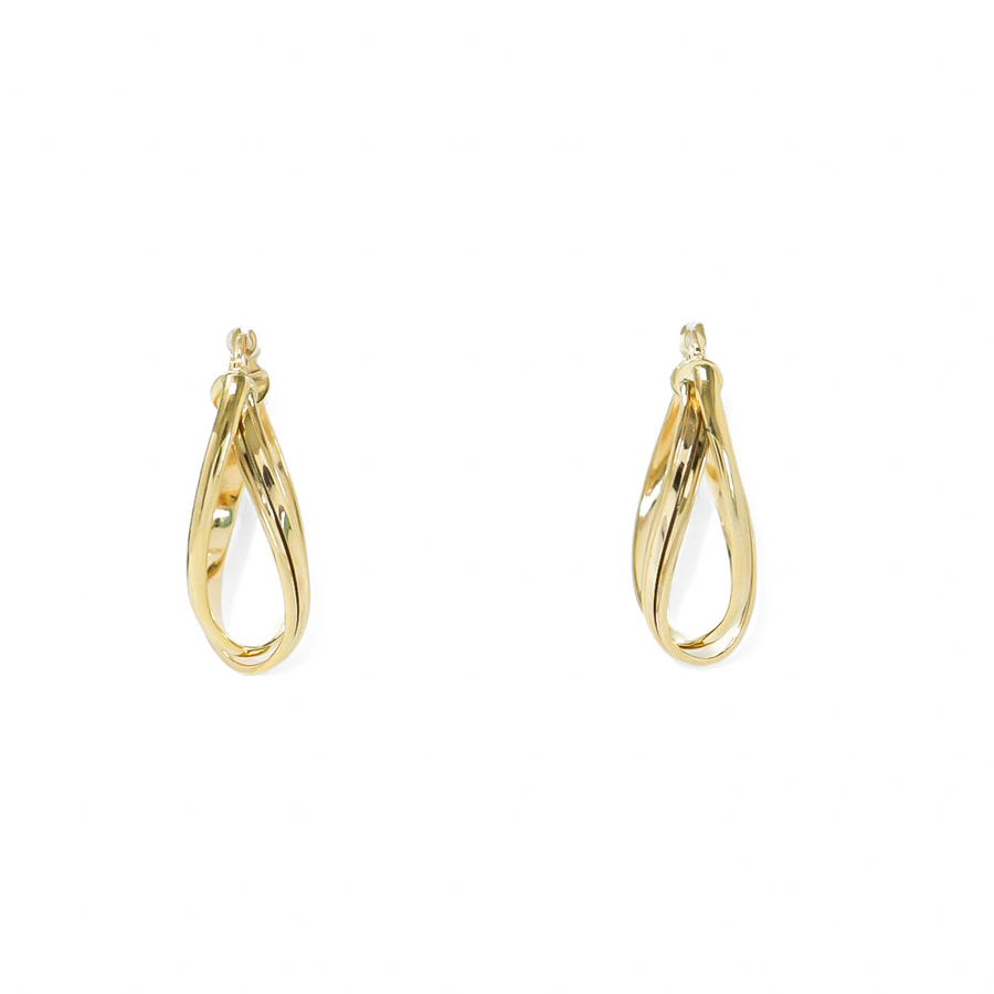 YELLOW GOLD INFINITY EARRINGS