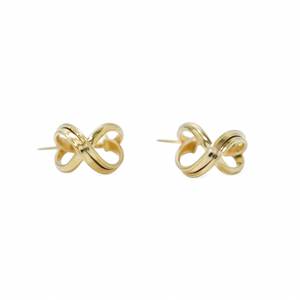 YELLOW GOLD INFINITY EARRINGS