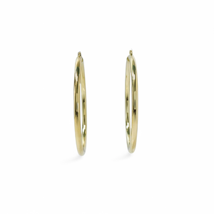 YELLOW GOLD EXTRA LARGE SIZE HOOP EARRINGS