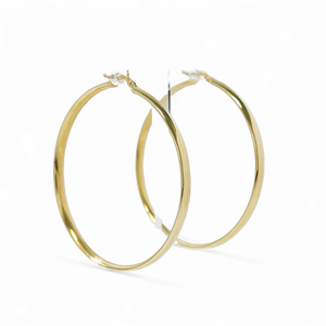 YELLOW GOLD LARGE HOOP EARRINGS