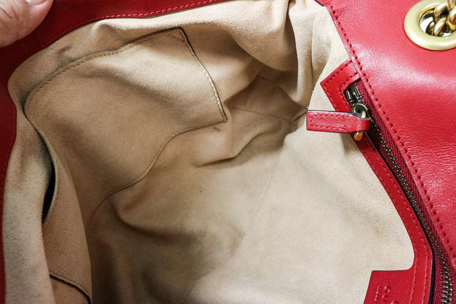 PRE-OWNED GUCCI MATELASSE FLAP BAG