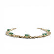 Load image into Gallery viewer, YELLOW GOLD LADY'S BRACELET WITH NATURAL OVAL EMERALD STONES
