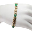 Load image into Gallery viewer, YELLOW GOLD LADY'S BRACELET WITH NATURAL OVAL EMERALD STONES
