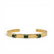 Load image into Gallery viewer, YELLOW GOLD BRACELET WITH NATURAL EMERALD STONES

