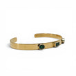 Load image into Gallery viewer, YELLOW GOLD BRACELET WITH NATURAL EMERALD STONES
