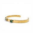 Load image into Gallery viewer, YELLOW GOLD BRACELET WITH NATURAL EMERALD STONES
