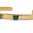 Load image into Gallery viewer, YELLOW GOLD BRACELET WITH NATURAL EMERALD STONES
