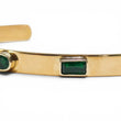 Load image into Gallery viewer, YELLOW GOLD BRACELET WITH NATURAL EMERALD STONES
