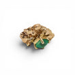 Load image into Gallery viewer, YELLOW GOLD NUGGET PENDANT WITH NATURAL EMERALD GEMSTONE
