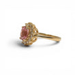Load image into Gallery viewer, YELLOW GOLD LADY'S RING WITH MORGANITE STONE AND DIAMONDS

