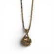Load image into Gallery viewer, YELLOW GOLD CULTURED PEARL PENDANT WITH NATURAL DIAMONDS AND BOX CHAIN
