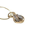 Load image into Gallery viewer, YELLOW GOLD NECKLACE WITH NATURAL DIAMONDS PENDANT
