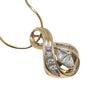 Load image into Gallery viewer, YELLOW GOLD NECKLACE WITH NATURAL DIAMONDS PENDANT
