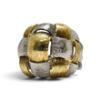 Load image into Gallery viewer, TWO TONE BASKET DOME RING
