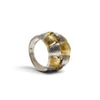 Load image into Gallery viewer, TWO TONE BASKET DOME RING
