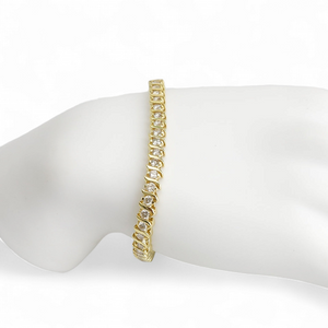 YELLOW GOLD 4CT NATURAL DIAMOND BRACELET
