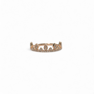 ROSE GOLD NATURAL DIAMOND RING CROWN STYLE