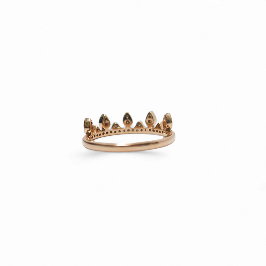 ROSE GOLD NATURAL DIAMOND RING CROWN STYLE