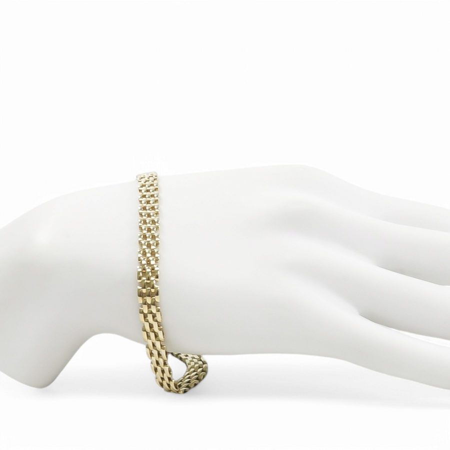 YELLOW GOLD PANTHER LINK BRACELET