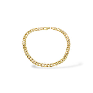 YELLOW GOLD MONACO CUBAN LINK BRACELET