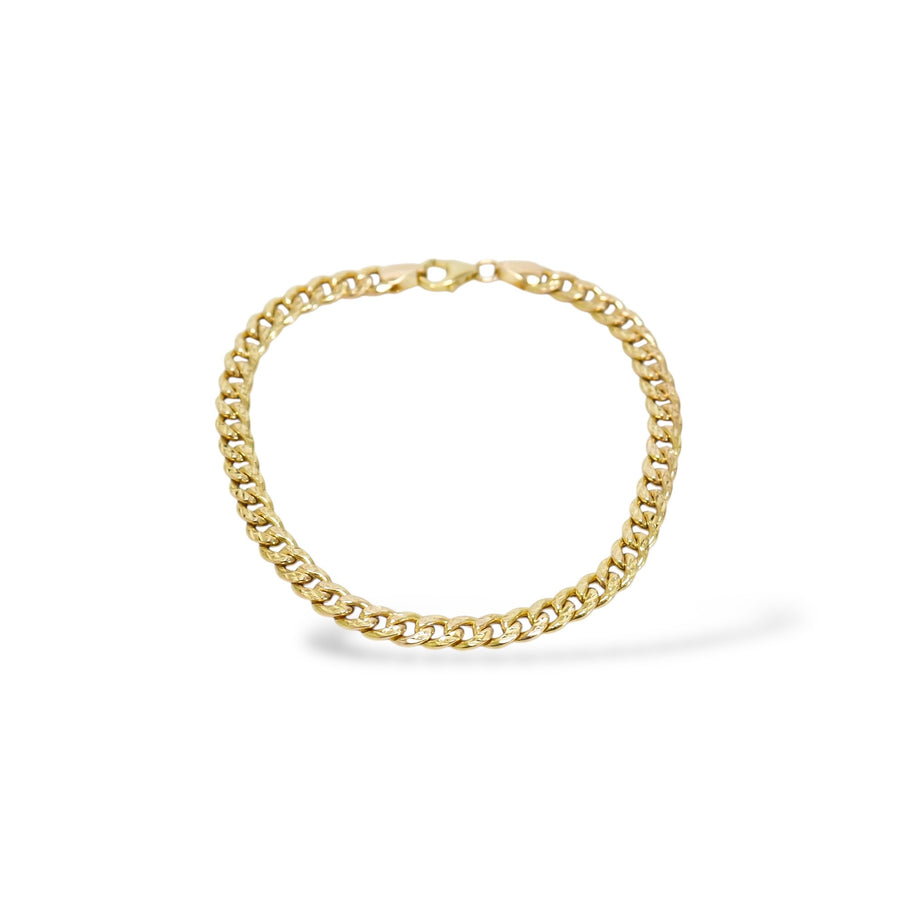 YELLOW GOLD MONACO CUBAN LINK BRACELET