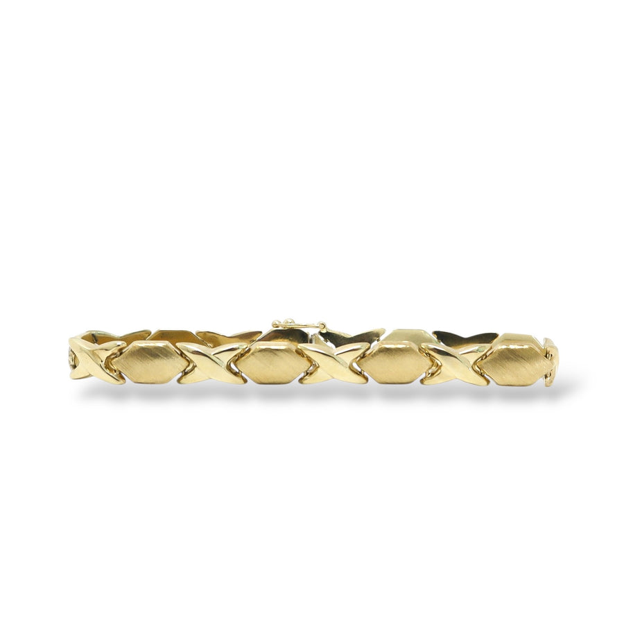 YELLOW GOLD XOXO LINK LADY'S BRACELET