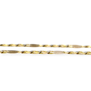 YELLOW GOLD FLAT FIGARO NECKLACE