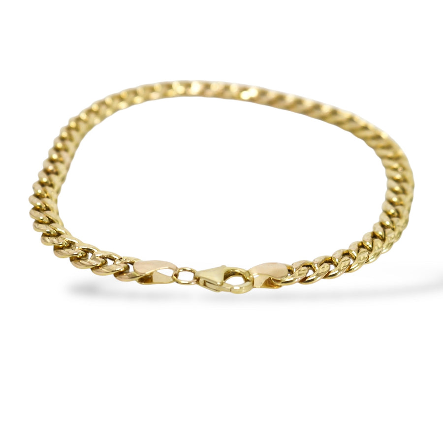YELLOW GOLD MONACO CUBAN LINK BRACELET