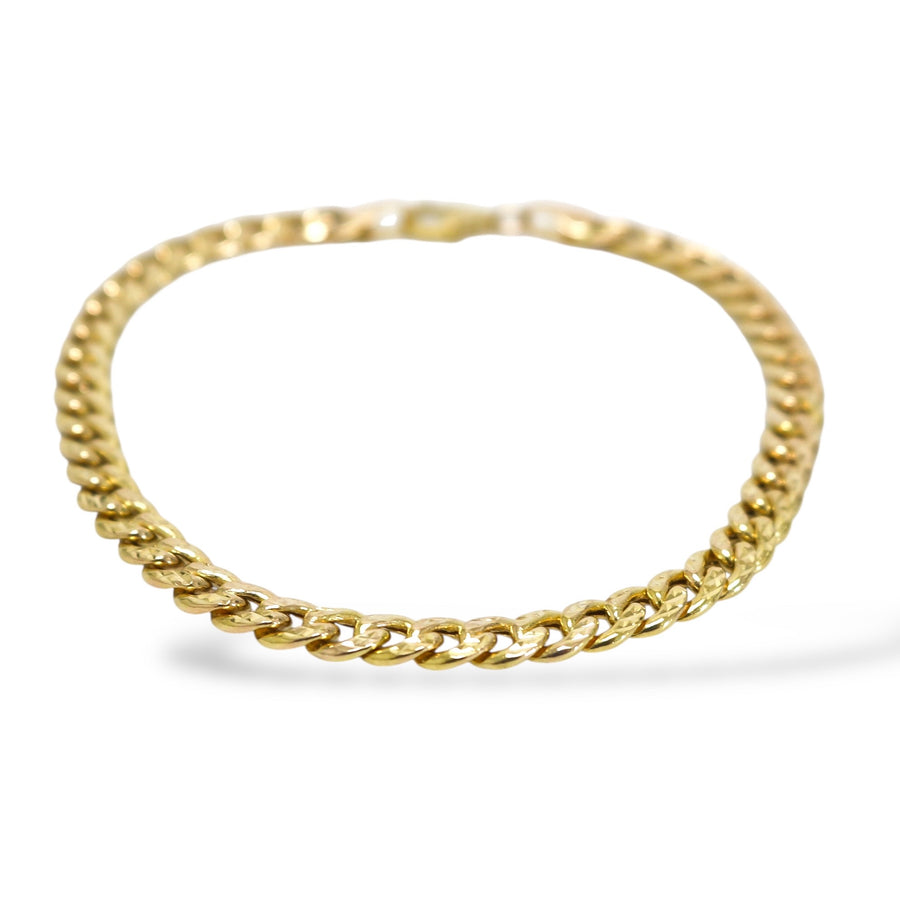 YELLOW GOLD MONACO CUBAN LINK BRACELET