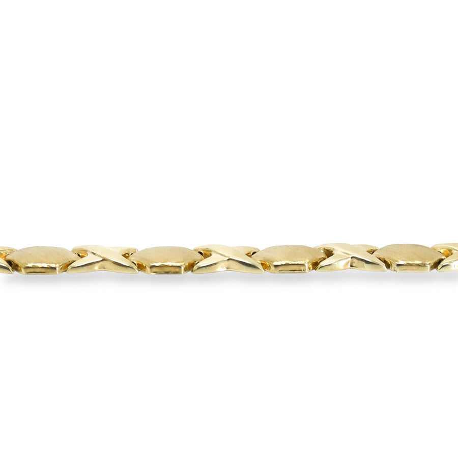 YELLOW GOLD XOXO LINK LADY'S BRACELET