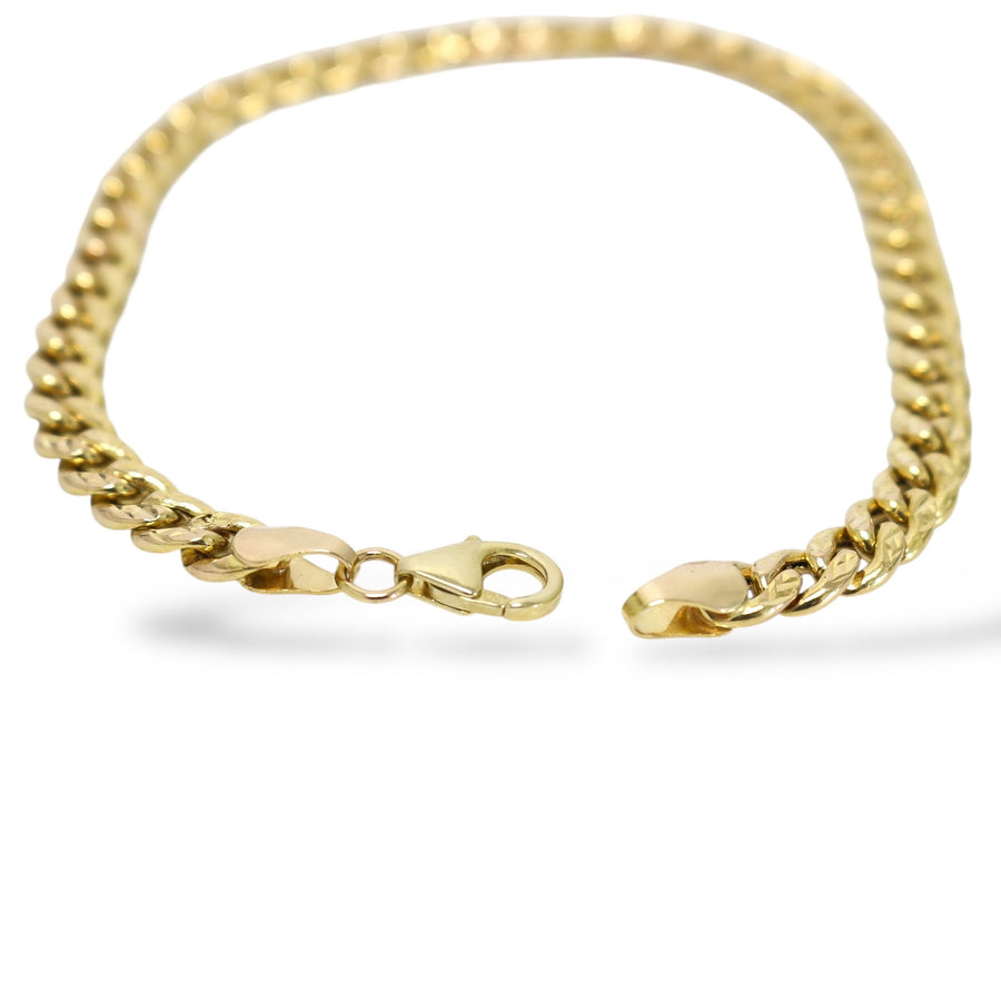 YELLOW GOLD MONACO CUBAN LINK BRACELET