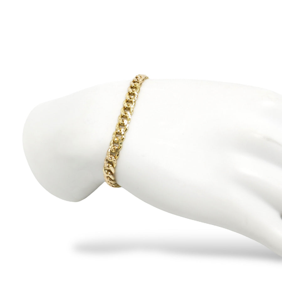 YELLOW GOLD MONACO CUBAN LINK BRACELET
