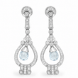 Load image into Gallery viewer, DIAMOND &amp; AQUAMARINE DROP EARRINGS

