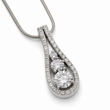 Load image into Gallery viewer, GOLD DIAMOND TEARDROP PENDANT NECKLACE

